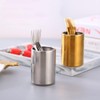 Hehglng Gold Stainless Steel Fruit Fork Holder Dessert Spoon Holder