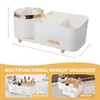 Growsun Makeup Organizer Countertop with Drawers 360 Rotating Makeup Brush