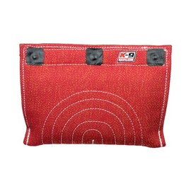 Redline K9 3 Handle Targeting French Linen Dog Bite Wedge Tug Toy (Red)