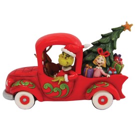 Enesco Jim Shore Dr. Seuss The Grinch with Friends in Truck Figurine, 5.125 Inch, Multicolor