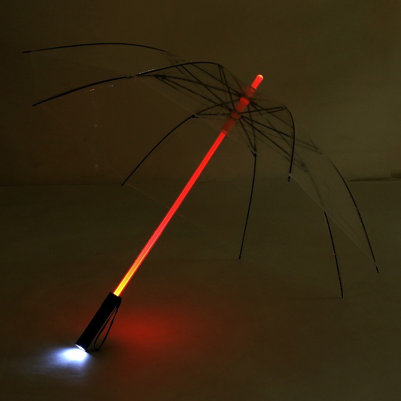 Battery Powered 7 Color Changing LED Umbrella Flashlight for Safely