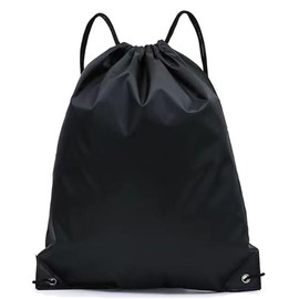 Drawstring Backpack Bags Waterproof Sports Backpack Multi Functional Drawstring Bag Drawstring Shopping Bag (black)