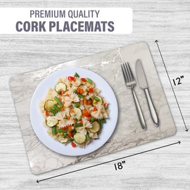 Placemats Dining Table Place Mats, Kitchen Mat Placemats Table Decor Placemats for Kitchen Table Washable Heat Resistant Dining Table Non Slip Set of 4 Marble Rectangle 12 X 18 in Silver