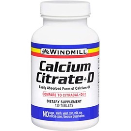 Windmill Calcium Citrate + D Tablets 120 Tablets (Pack of 10)