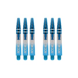 RED DRAGON Gerwyn Price Nitrotech Blue Dipped with Blue Top Short Dart Stems - 2 Sets Per Pack (6 Stems Total)