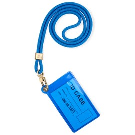 SENLLY ID Badge Holder with Neck Lanyard Strap, Minimalist Design Soft Card Holder