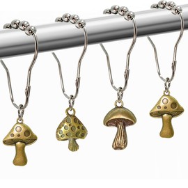 Mushroom Shower Curtain Hooks
