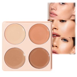 Color Correcting Concealer Palette - Full Coverage 4 Color Cream Foundation - Long-Wearing Corrector Contour for Under Eye Dark Circles, Zits & Blemishes