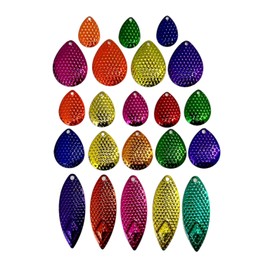 Premium USA-Made Custom-Colored Spinner Blades Willowleaf & Colorado Blades with Diamond Nickel Finish Size #3 to #6 Spinner Blades DIY bass Lures, Spinner baits, Walleye jigs, Inline Spinner