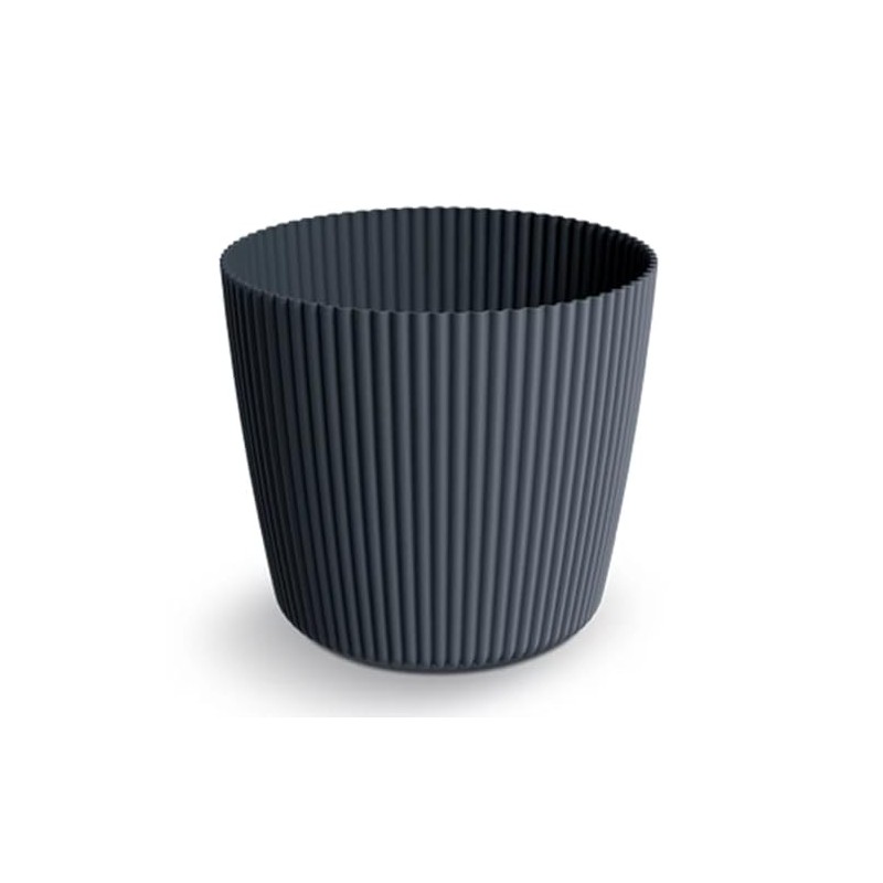 Prosperplast Milly Round Vertical Stripe Flower Pot for Indoor and
