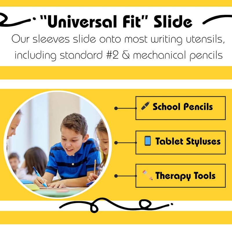 Write Right Learning Pencil Sleeves – Soft Textured Silicone Grip