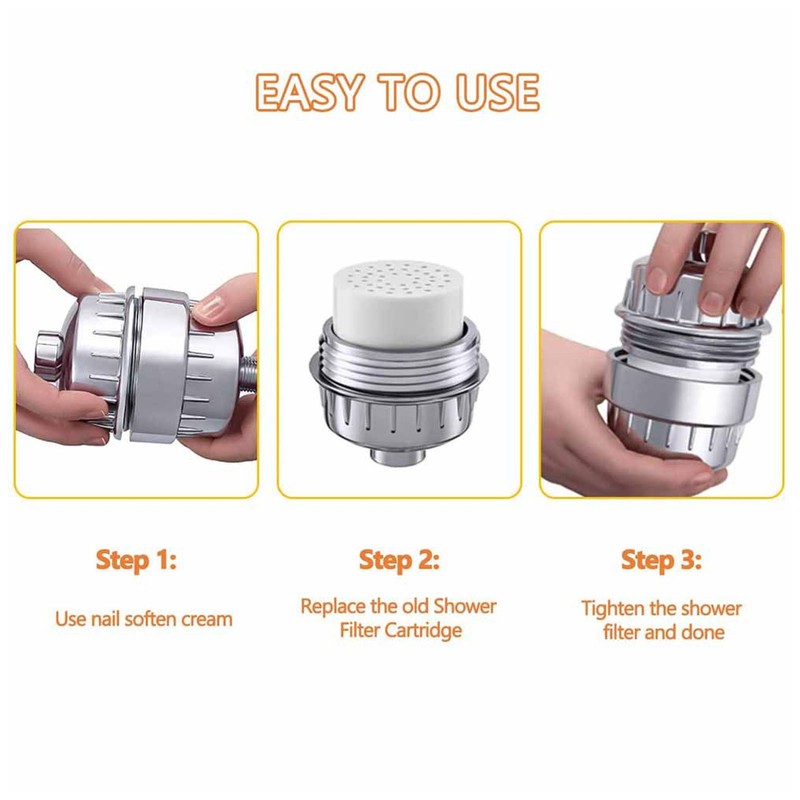 Shower Filter Rust Proof Consistent Water Flow Moisturizing Universal Showerhead