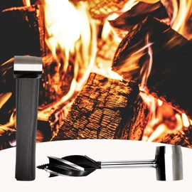 Miayaya Hand Auger Wrench Heavy Duty Settlers Wrench and Bushcraft Tools for Outdoor Camping, Bushcrafting and Woodworking with Leather Case Gray