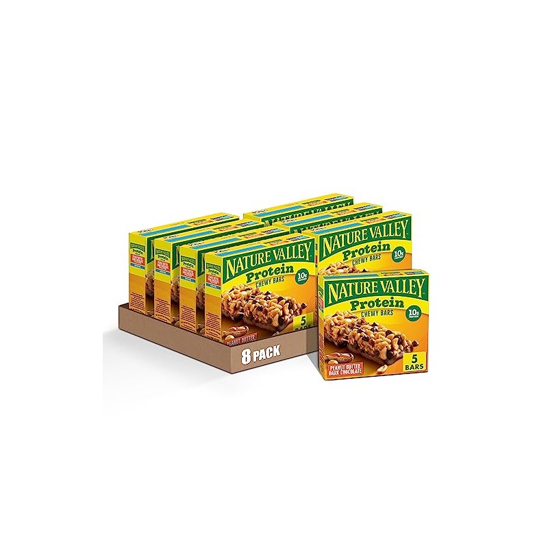 Nature Valley Chewy Granola Bars, Protein, Peanut Butter Dark Chocolate,
