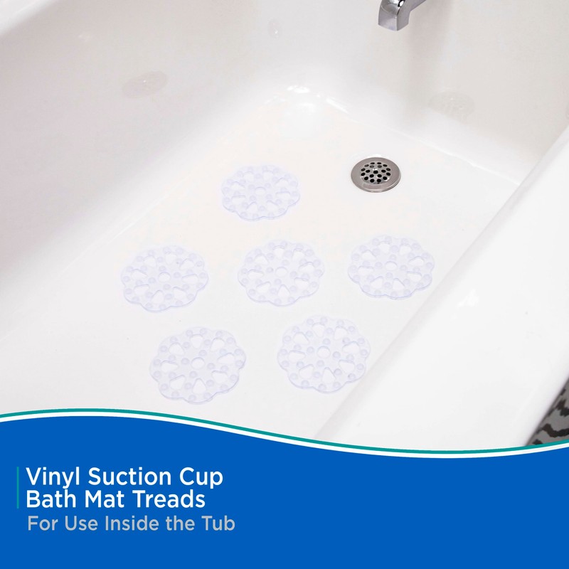 Kenney KN61549 Vinyl Bath Treads with Suction Cups for Use