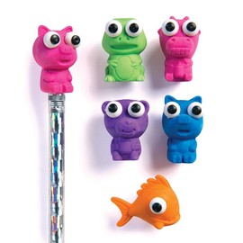 Here's Looking at You Eraser Toppers; Cow, Pig, Frog, Gold Fish, Bear (10x pcs)