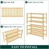 Smiry Bamboo Shoe Rack for Closet, 6 Tier Wooden Stackable