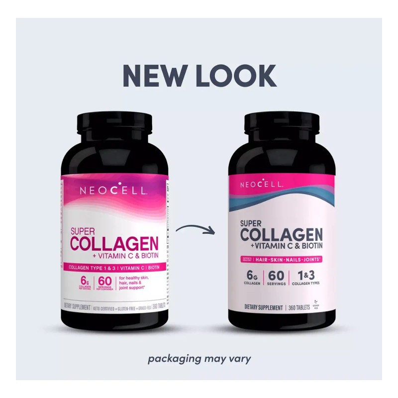 NeoCell Super Collagen + C with Biotin (360 Tablets, Unflavored)