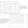 sourcing map Retro Lace Placemat 15x15-in Square Embroidered Table Place