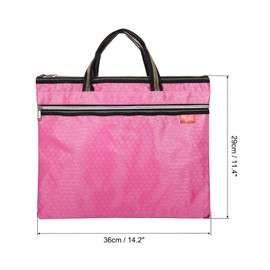 PATIKIL Waterproof Zipper File Bag, Documents Books Tools Storage Zip Pouch for Office Travel, Pink