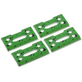 4 Pieces Professional Replacement Cutter Blades, Zirconia Ceramic Moving Blades Compatible with Wahl Super Taper Sterling 3/9 Reflections Senior 8148 8504 1919 2241 2240 8591 Hair Clippers (Green)