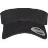 Flexfit Unisex Curved Visor Cap Kape, Schwarz, Einheitsgröße EU