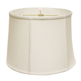 HomeRoots 19" White Throwback Drum Linen Lampshade