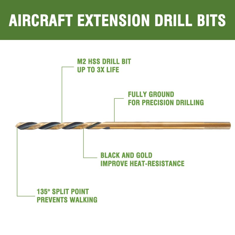 HLOFIZI 5/32" x 6" Extra Long Drill Bit (6 Pack),
