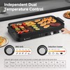 AMZCHEF Double Induction Cooktop with Removable Griddle Pan Non-stick, 1800W
