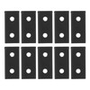 10PCS Flat Tie Plate Aluminum Alloy 2 Holes Rustproof Anti
