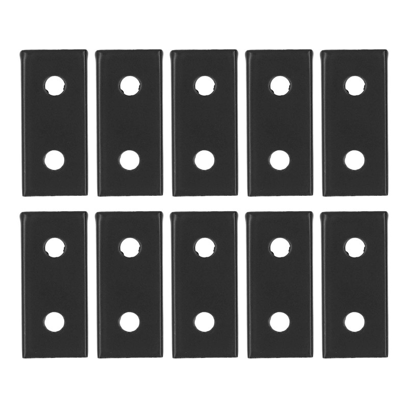 10PCS Flat Tie Plate Aluminum Alloy 2 Holes Rustproof Anti