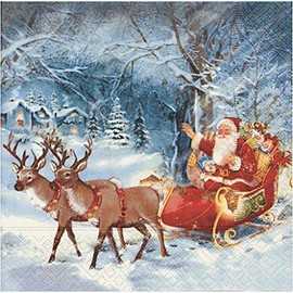 Paper + Design GmbH tabletop Santa ON Tour Servietten Weihnachten 33x33cm 20 Stück