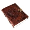 URBAN LEATHER Double Dragon Embossed Journal for Men Women, Sketchbook