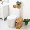Livole 2-in-1 Wicker Water Hyacinth Toilet Paper Storage with Lid,