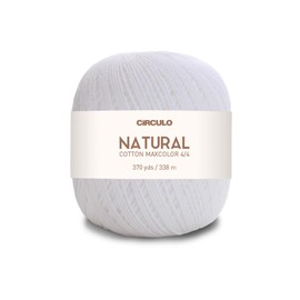 Natural Cotton Maxcolor 4/4 by Círculo – 100% Brazilian virgin cotton (Pack of 1 ball) – 369 yds, 7 oz – DK (8001)