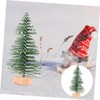 Ipetboom 12 Pieces Miniature Emulation Pine Trees with Base for