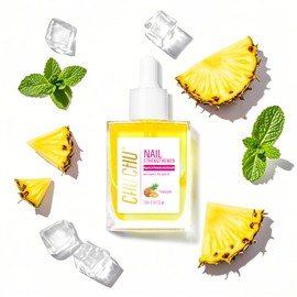 CHUCHU Nail Strengthener - Pineapple Scent Nail Repair Growth Moisturizing Treatment - Natural Jojoba Vitamin B & E Cuticle Oil for Dry Cracked Nails