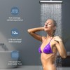 Hibbent Self-Cleaning Rainfall Shower Heads, Fixed Shower Head 12 *