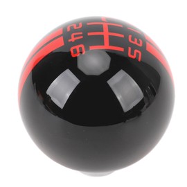 Gear Shifter Knob, Ergonomic 12.5MM Port OD for Shelby GT500 Style Quick Identification Car Racing Gear Shifter Knob 6 Speed for Mustang 1967 to 2018 (Black Red)