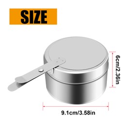 Stainless Steel Fuel Holder, Chafing Wick Fuel Holder with Cover, Buffet Warmer Warming Trays Perfect for Buffets Catering Events Party Supplies (4)