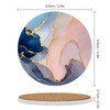 Pink Gold Marble Drink Absorbent Coaster,Pretty Marble Design Ceramic Drink