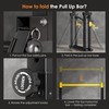 SogesPower Power Tower Pull Up Bar Station, Foldable Pull Up