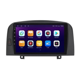 IKASEFU 9" Android 13 Wireless CarPlay Android Auto Car Radio Receiver for Hyundai Sonata 2004-2008, 2+32G Touch Screen Double Din Car Stereo with GPS Navigation WiFi Bluetooth AHD Backup Camera Mic