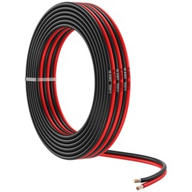 MMOBIEL 16 AWG Electrical Wire Parallel - 16 Gauge 10 m / 32.8 ft - Tinned Copper Cable - 2 Core Cables - LED Strips, Audio/Speaker Cable, Low Voltage Landscape Lighting, Lamps