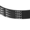 sourcing map 135J6 Rubber Poly V Belts, 6 Ribs PJ