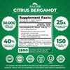 Zazzee Citrus Bergamot 25:1 Extract 1200 mg, 40% Polyphenolic Flavanones,