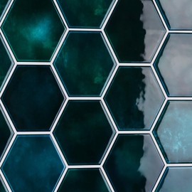 CRE8TIVE Green Marble Peel and Stick Wall Tiles Waterproof Tile Stickers for Bathroom Stick on Wall Tiles for Kitchen Sticky Back Tiles Moroccan Tile Stickers Splashback 30.5cm x 30.5cm 4 Pieces