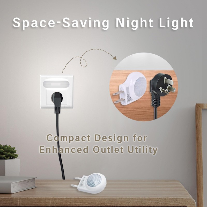 YAFIYGI Travel Night Light Portable Plug-in 0.7W Travel LED Night