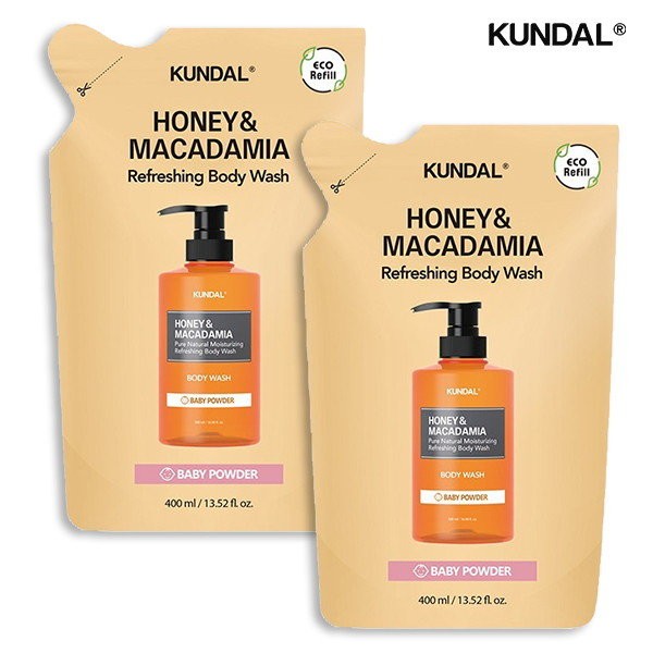 Kundal Honey &amp; Macadamia Body Wash Refill Pack 400ml x