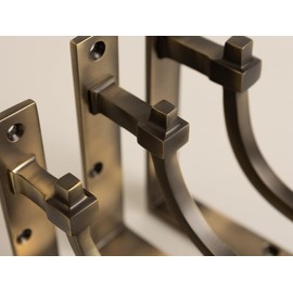 Antique Brass Vintage Industrial Style Solid Brass Shelf Brackets | Brass Shelving Heavy Solid Cast Brass | Sold Individually